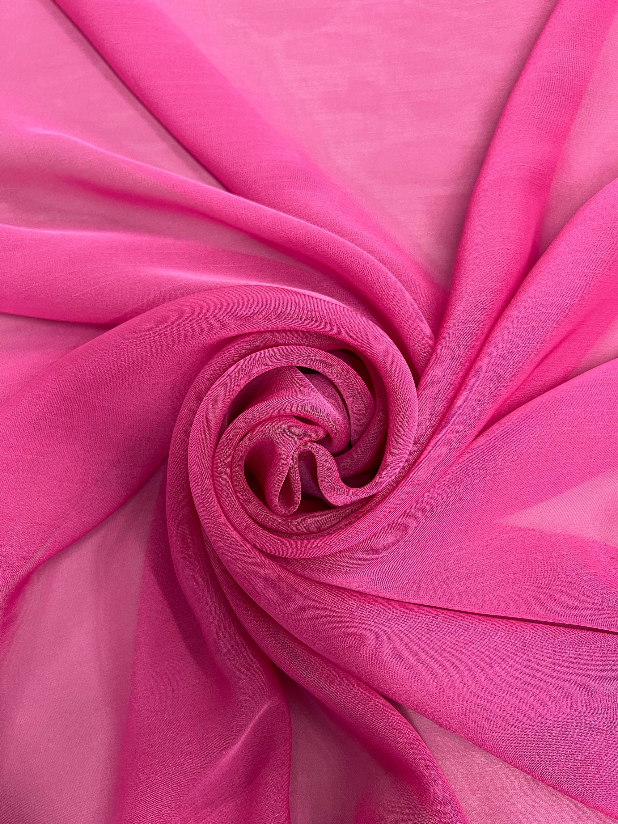 Jolene FUCHSIA ROSE Polyester Two-Tone Chiffon Fabric by the Yard - 10135