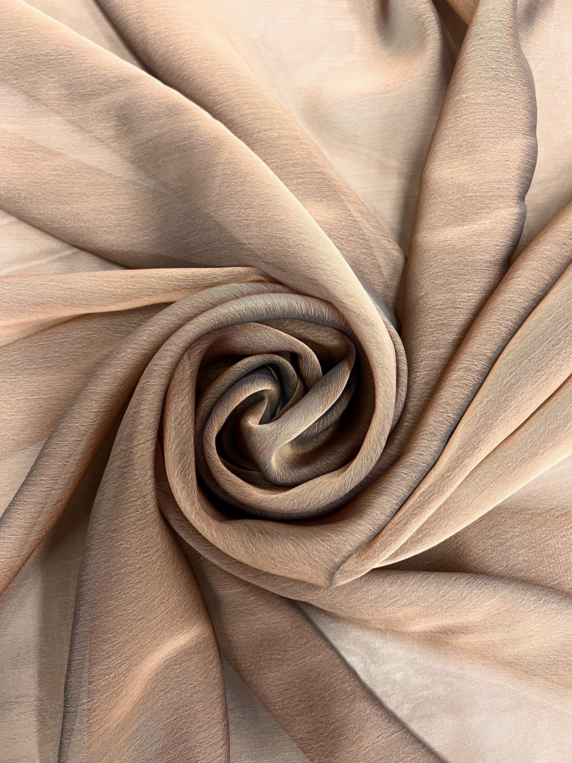 Jolene PRALINE GREY Polyester Two-Tone Chiffon Fabric by the Yard - 10135