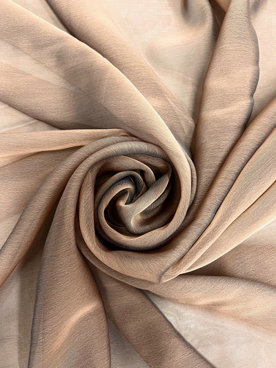 Jolene PRALINE GREY Polyester Two-Tone Chiffon Fabric by the Yard - 10135