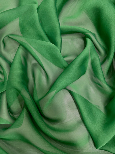 Jolene GREEN Polyester Two-Tone Chiffon Fabric by the Yard - 10135