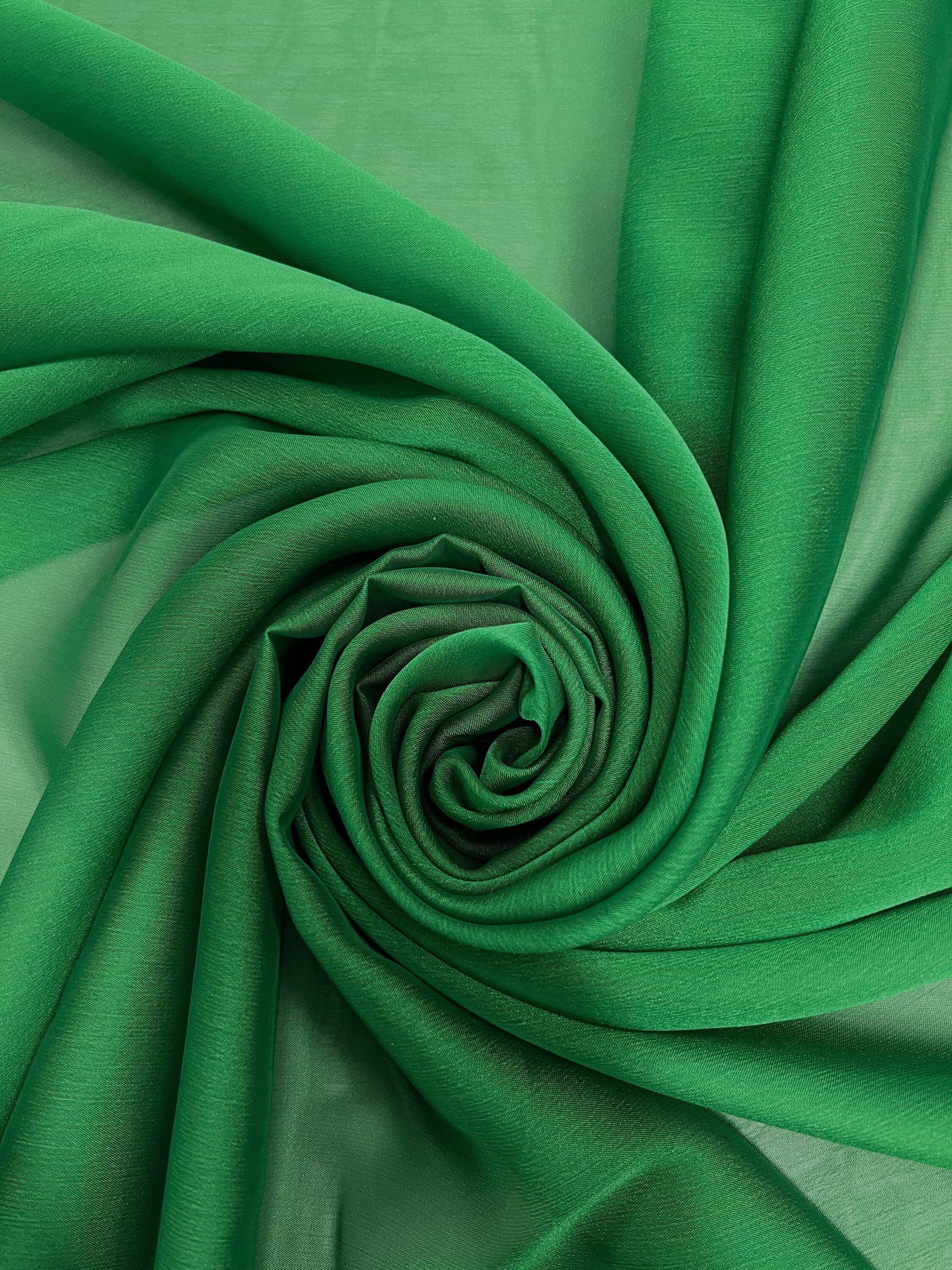Jolene GREEN Polyester Two-Tone Chiffon Fabric by the Yard - 10135