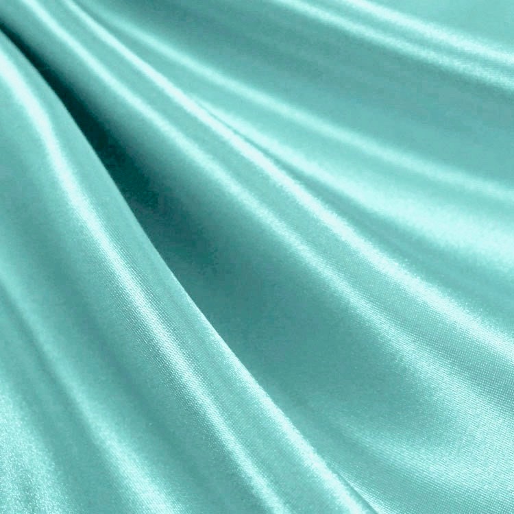 Eliza LIGHT AQUA Shiny Heavy Bridal Wedding Satin Fabric by the Yard - 10009