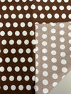 Alicia WHITE 0.5" Polka Dots on BROWN Polyester Cotton Fabric by the Yard - 10099