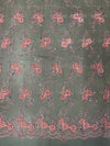 Ryleigh CORAL 3D Floral Embroidery with Foil & Sequins on Mesh Lace Fabric by the Yard - 10010