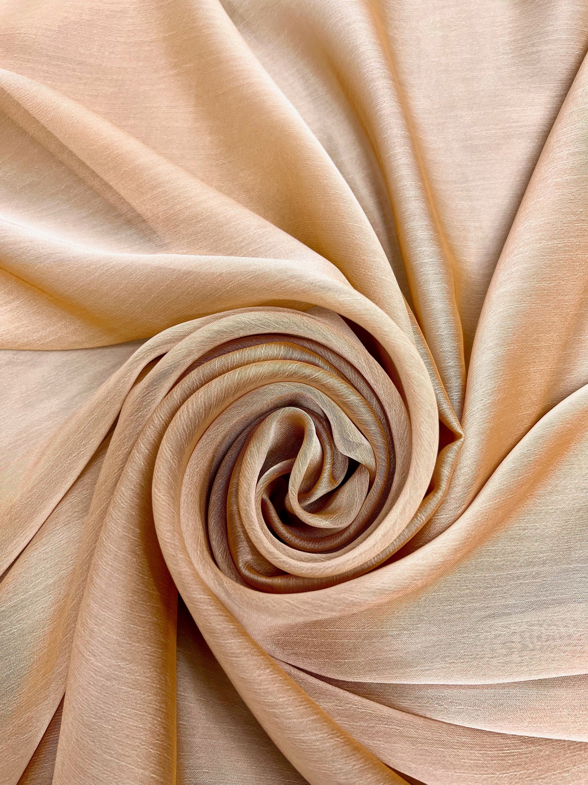 Jolene HONEY BEIGE Polyester Two-Tone Chiffon Fabric by the Yard - 10135