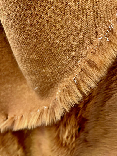 Zahra RUST 0.5 Inch Short Pile Soft Faux Fur Fabric for Fursuit, Cosplay Costume, Photo Prop, Trim, Toss Pillow, Crafts