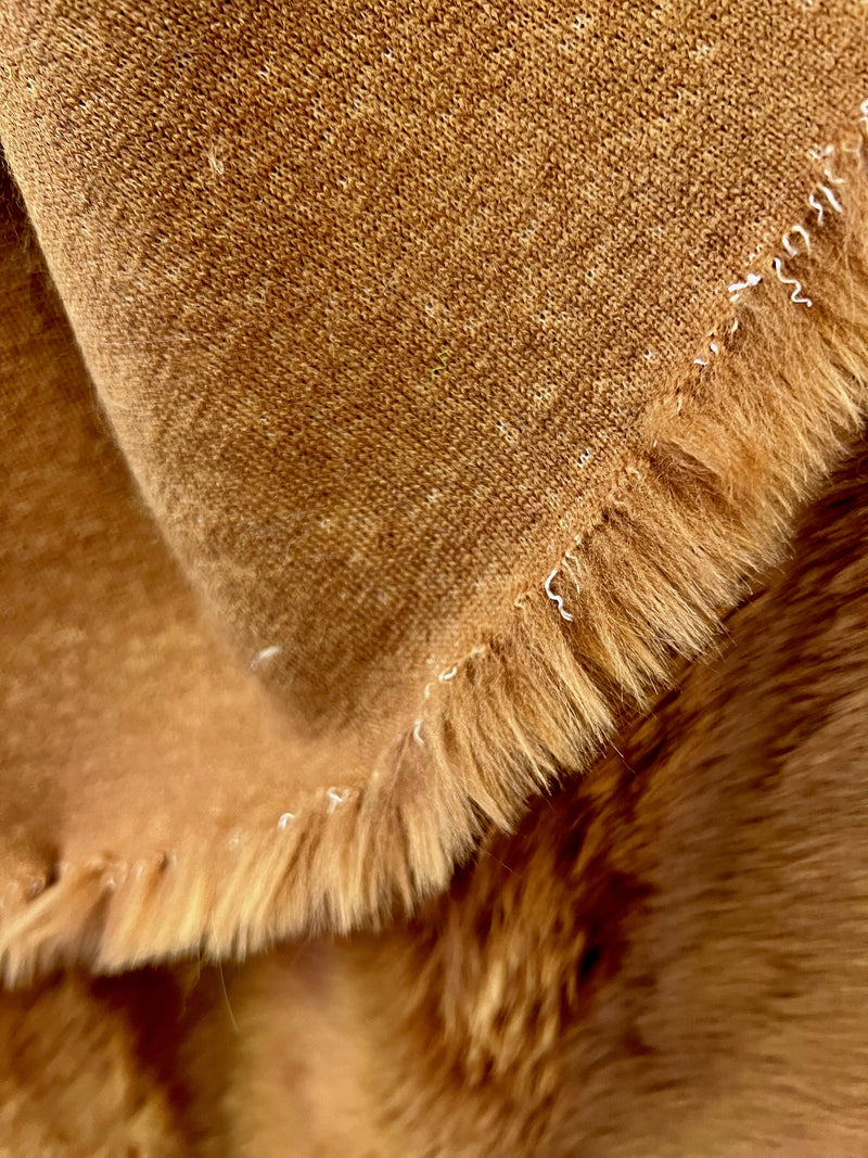 Zahra RUST 0.5 Inch Short Pile Soft Faux Fur Fabric for Fursuit, Cosplay Costume, Photo Prop, Trim, Toss Pillow, Crafts