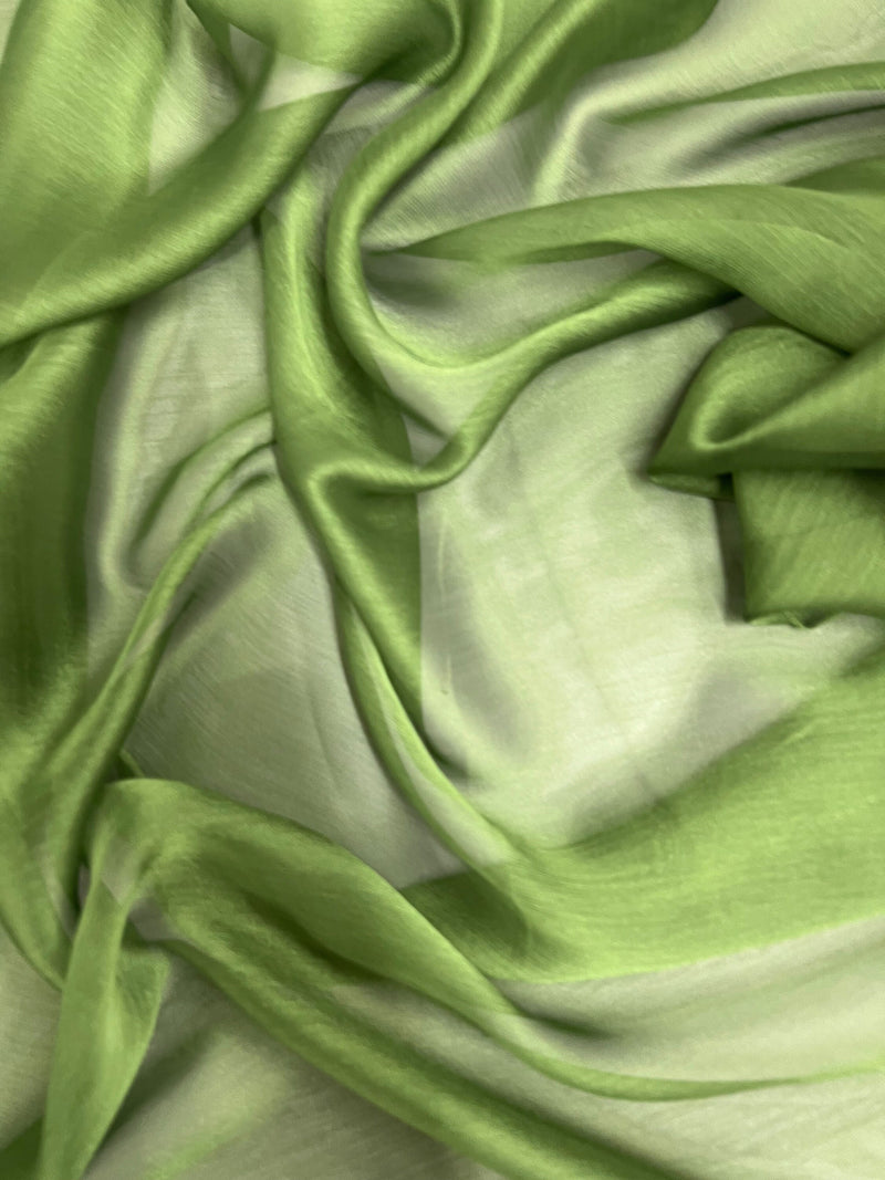 Jolene OLIVE GREEN Polyester Two-Tone Chiffon Fabric by the Yard - 10135