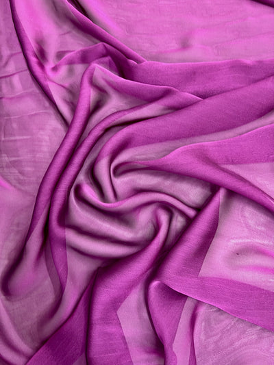 Jolene DARK ORCHID PLUM Polyester Two-Tone Chiffon Fabric by the Yard - 10135