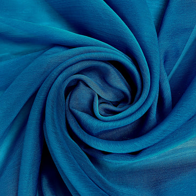 Jolene AEGEAN BLUE Polyester Two-Tone Chiffon Fabric by the Yard - 10135
