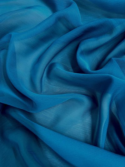 Jolene AEGEAN BLUE Polyester Two-Tone Chiffon Fabric by the Yard - 10135