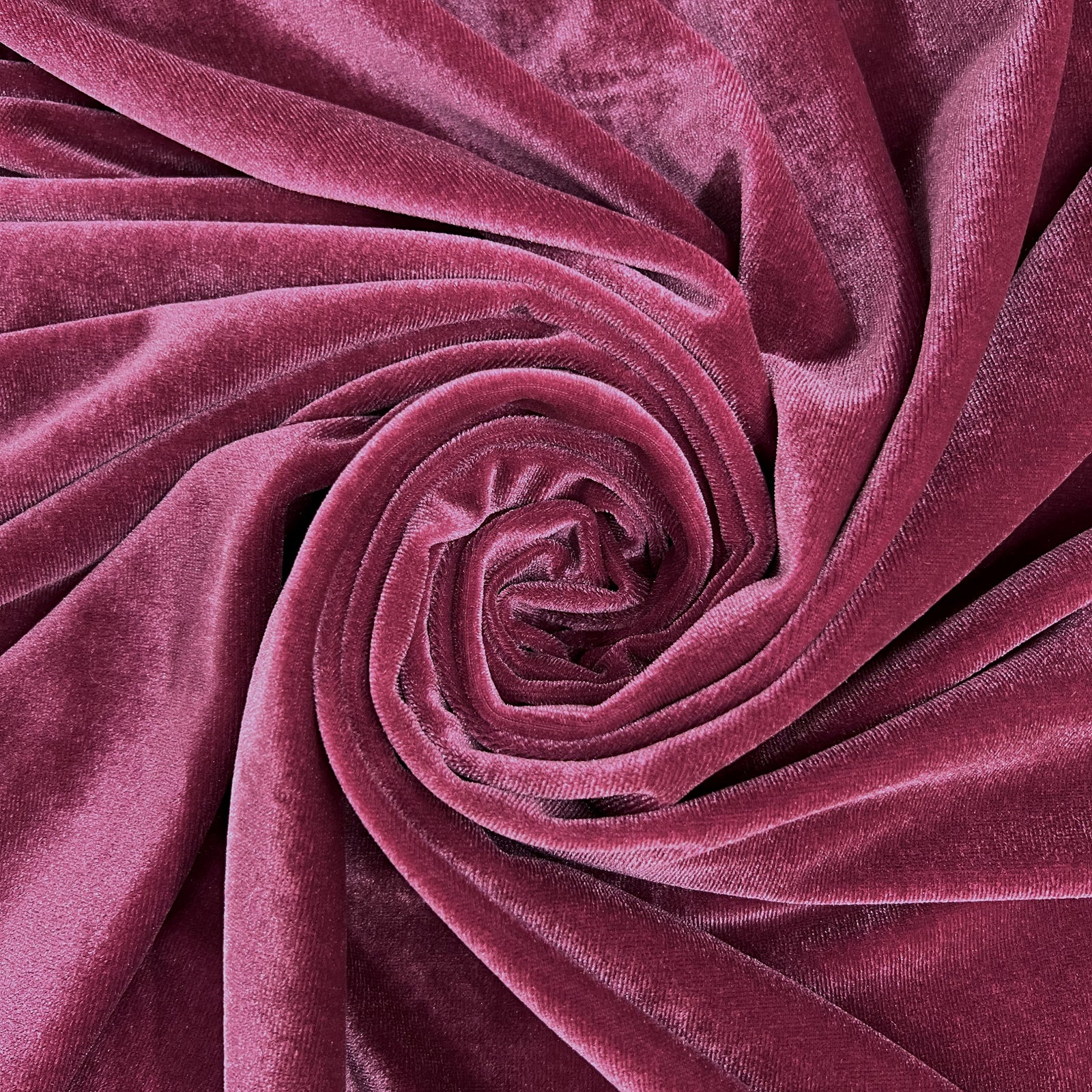 Princess DARK ROUGE Polyester Spandex Stretch Velvet Fabric by the Yard for Ribbons, Headwraps, Clothes, Costumes, Crafts - 10001