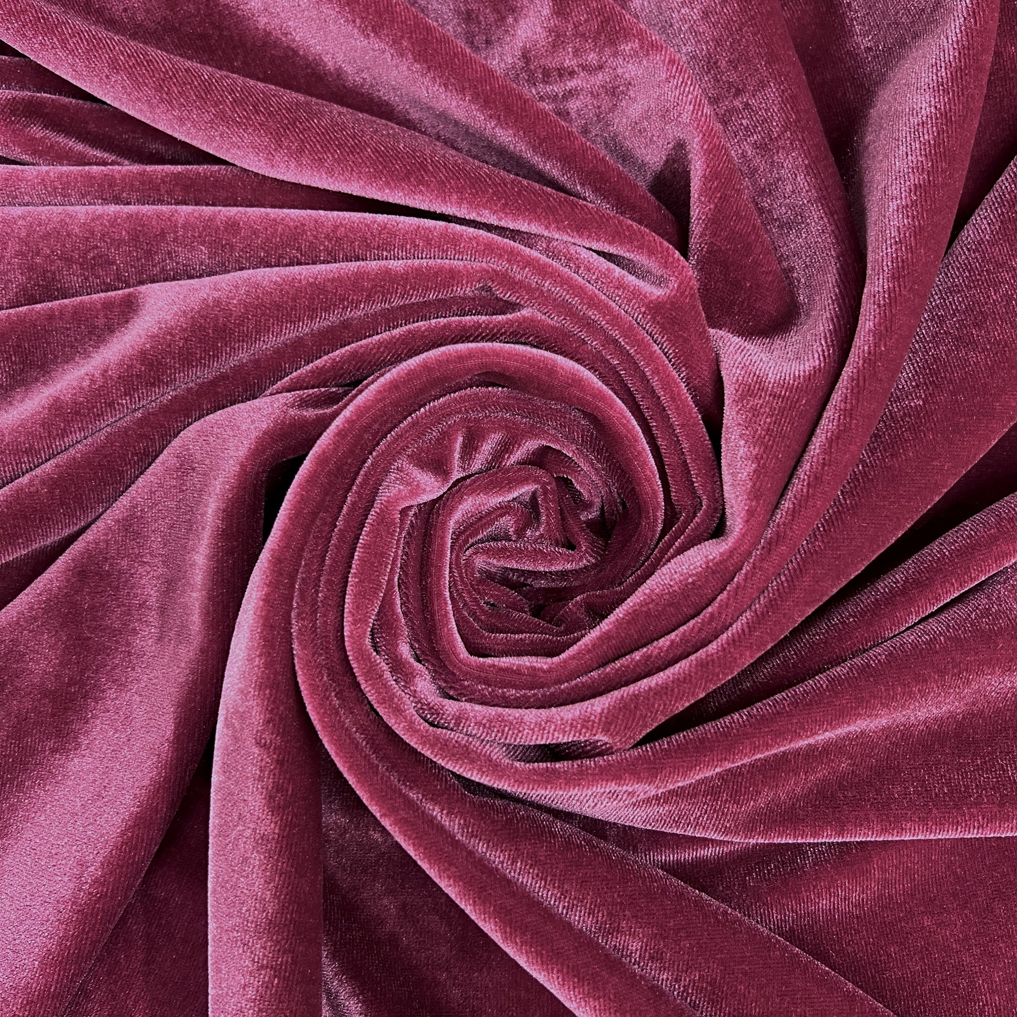 Princess DARK ROUGE Polyester Spandex Stretch Velvet Fabric by the Yard for Ribbons, Headwraps, Clothes, Costumes, Crafts - 10001