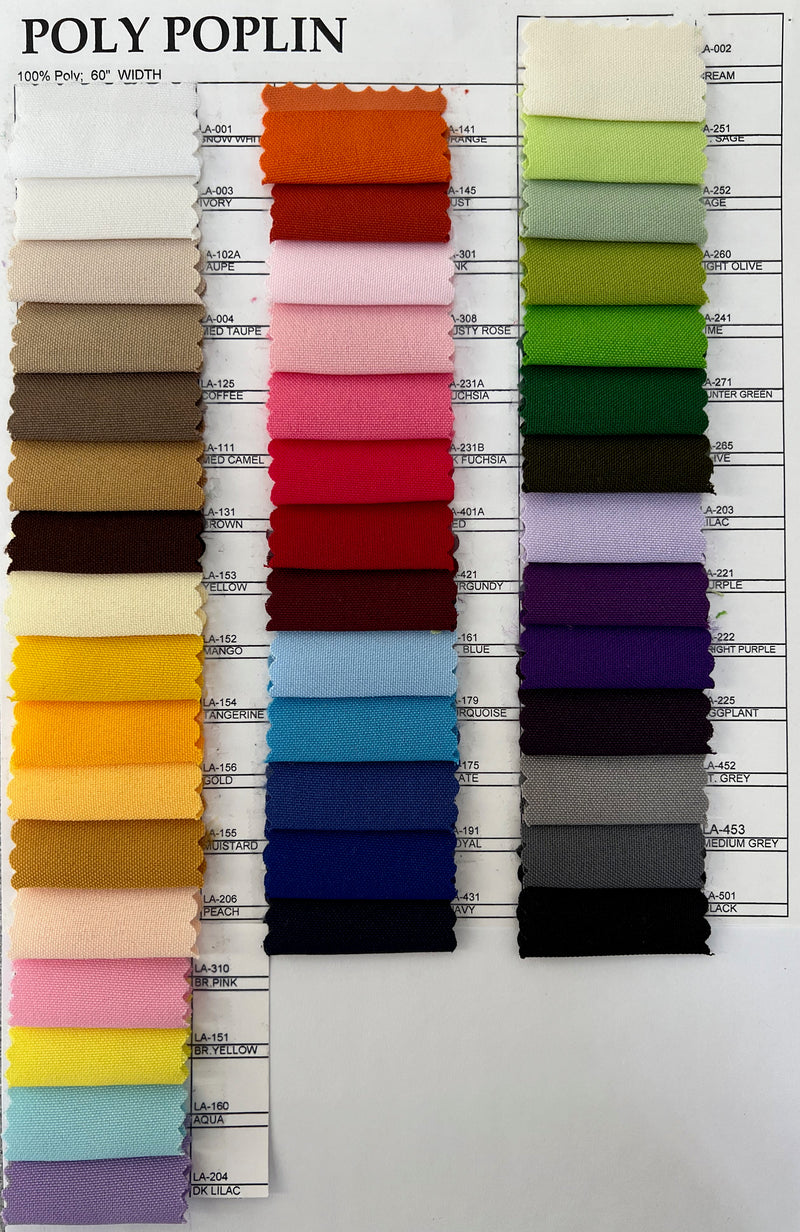 Ainsley Polyester Poplin Fabric by the Yard - 10091