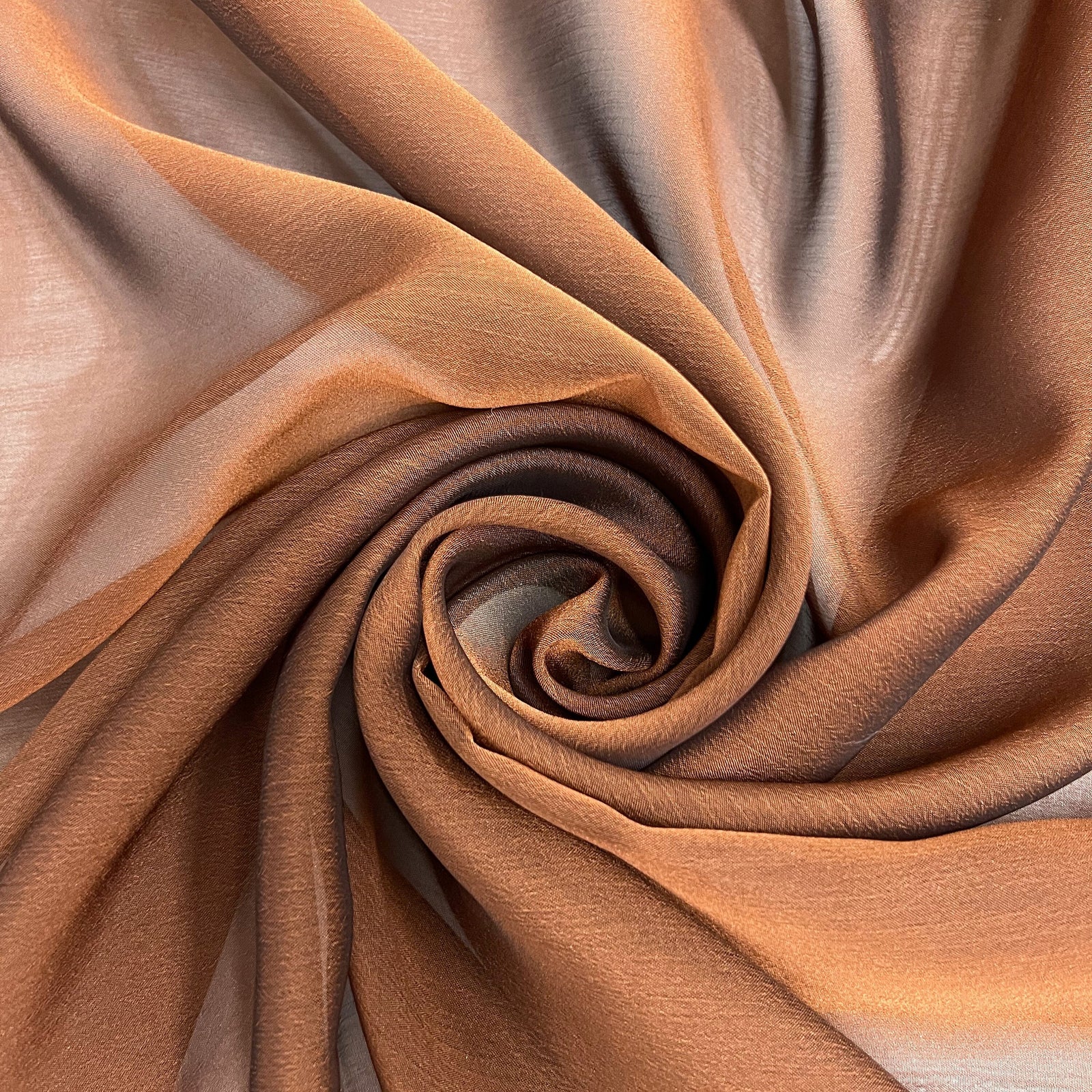 Jolene COPPER BLACK Polyester Two-Tone Chiffon Fabric by the Yard - 10135