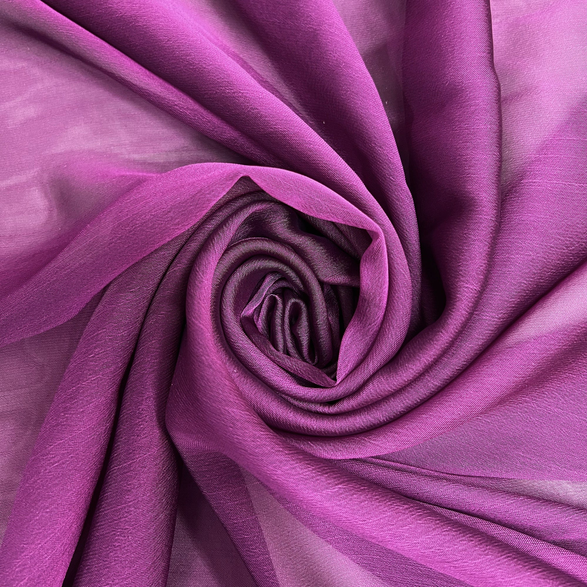 Jolene DARK ORCHID PLUM Polyester Two-Tone Chiffon Fabric by the Yard - 10135