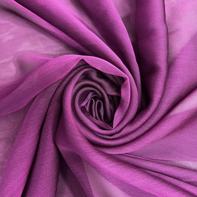 Jolene DARK ORCHID PLUM Polyester Two-Tone Chiffon Fabric by the Yard - 10135