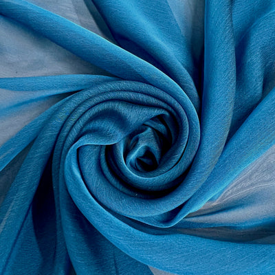 Jolene SEA BLUE NAVY Polyester Two-Tone Chiffon Fabric by the Yard - 10135