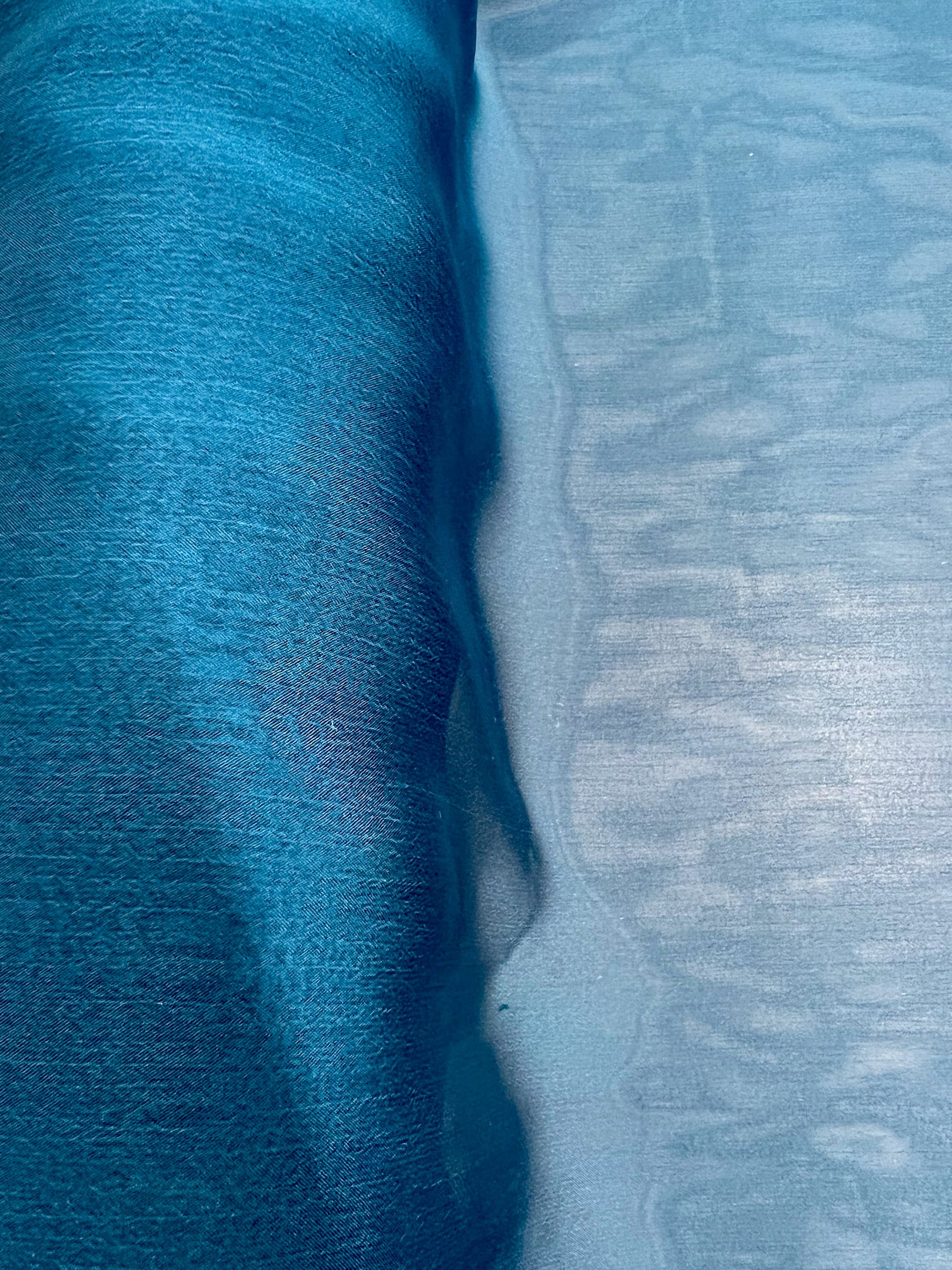 Jolene SEA BLUE NAVY Polyester Two-Tone Chiffon Fabric by the Yard - 10135