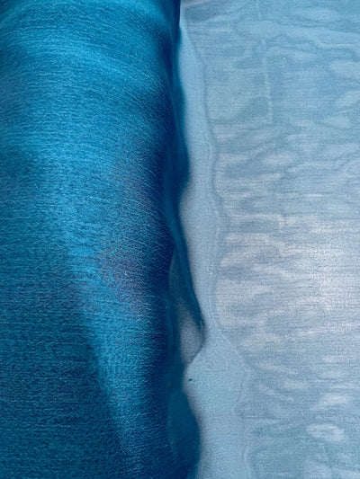 Jolene SEA BLUE NAVY Polyester Two-Tone Chiffon Fabric by the Yard - 10135