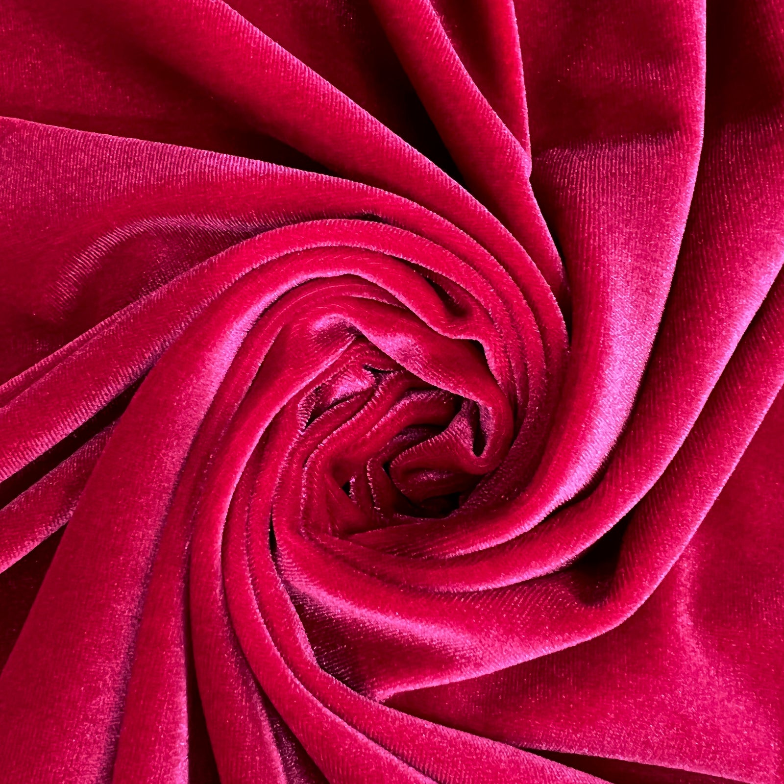 Princess FUCHSIA Polyester Spandex Stretch Velvet Fabric for Bows, Top Knots, Head Wraps, Scrunchies, Clothes, Costumes, Crafts - 10001