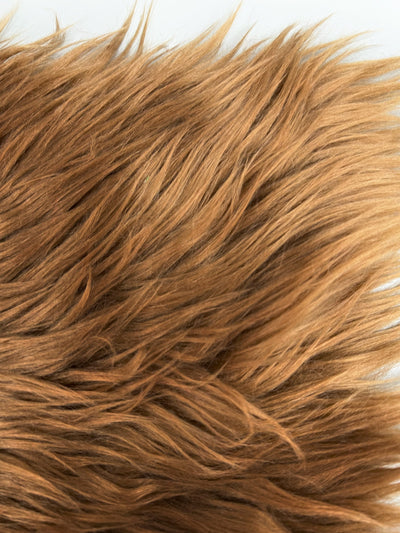 Eden RUST Shaggy Long Pile Soft Faux Fur Fabric for Fursuit, Cosplay Costume, Photo Prop, Trim, Throw Pillow, Crafts