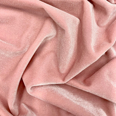 Princess DUSTY BLUSH Polyester Spandex Stretch Velvet Fabric for Bows, Top Knots, Head Wraps, Scrunchies, Clothes, Costumes, Crafts - 10001