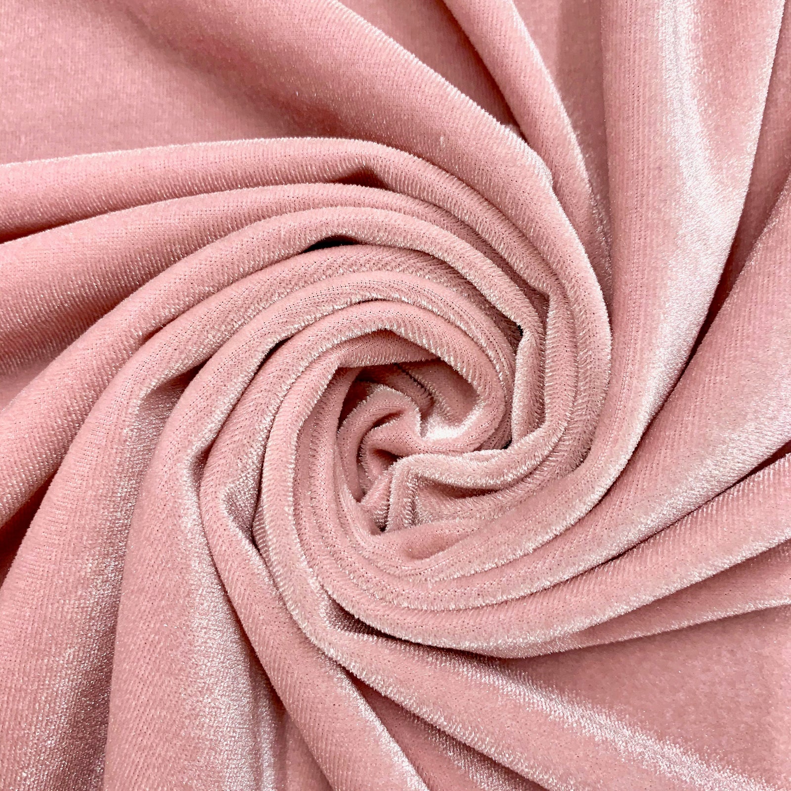 Princess DUSTY BLUSH Polyester Spandex Stretch Velvet Fabric for Bows, Top Knots, Head Wraps, Scrunchies, Clothes, Costumes, Crafts - 10001