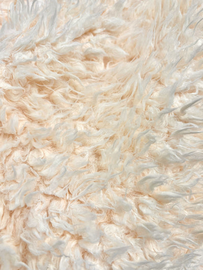 Poppy LIGHT BLUSH Flokati Mongolian Short Pile Soft Faux Fur Fabric for Fursuit, Cosplay Costume, Photo Prop, Trim, Throw Pillow, Crafts