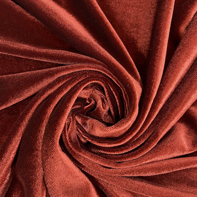 Princess DARK AMBER Polyester Spandex Stretch Velvet Fabric by the Yard for Tops, Dresses, Skirts, Dance Wear, Costumes, Crafts - 10001