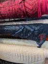 Thea BURGUNDY Geometric Sequins Diamond & Stripes on Mesh Lace Fabric by the Yard - 10026