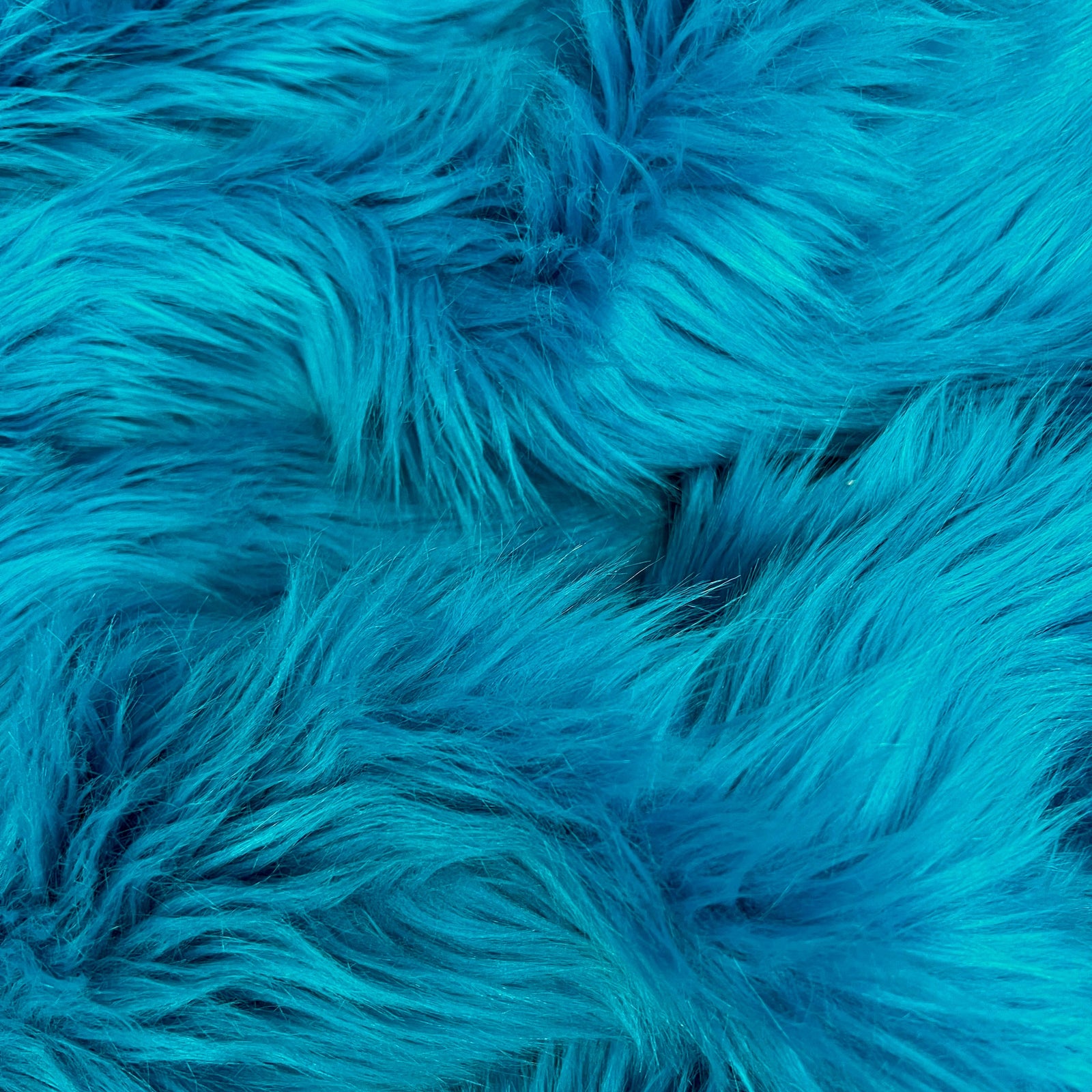 Sasha TURQUOISE Shaggy Long Pile Soft Faux Fur Fabric for Fursuit, Cosplay Costume, Photo Prop, Trim, Throw Pillow, Crafts