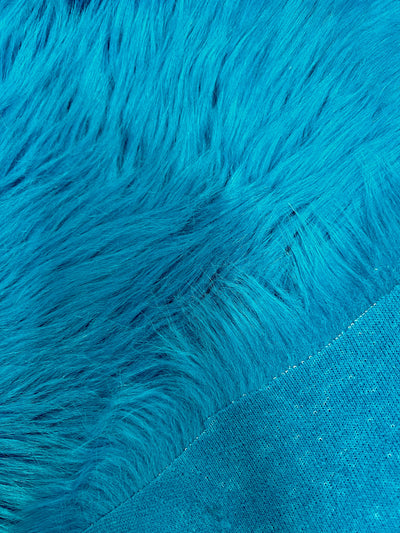 Sasha TURQUOISE Shaggy Long Pile Soft Faux Fur Fabric for Fursuit, Cosplay Costume, Photo Prop, Trim, Throw Pillow, Crafts