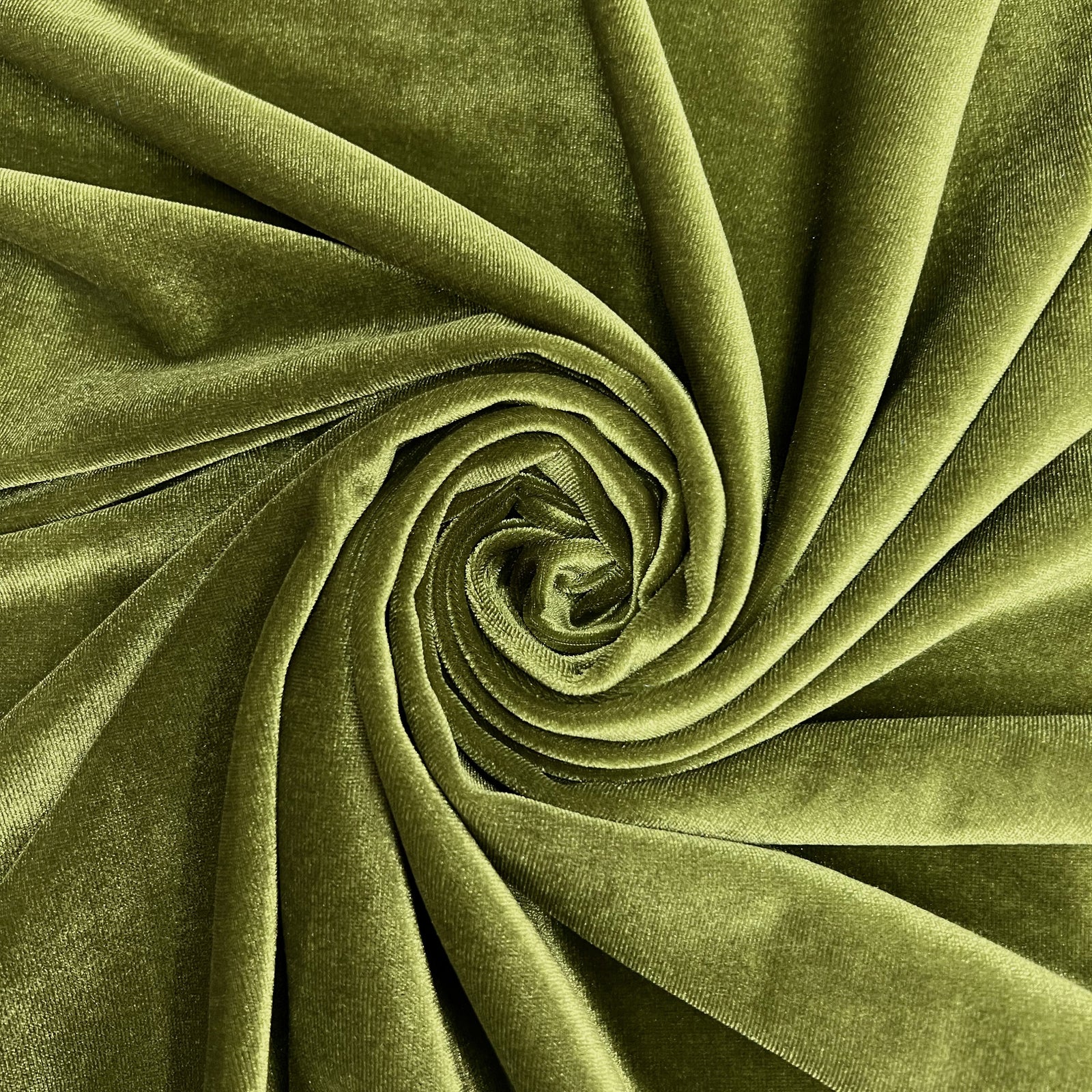 Princess LIGHT OLIVE GREEN Polyester Spandex Stretch Velvet Fabric for Bows, Head Wraps, Top Knots, Scrunchies, Clothes, Costumes, Crafts