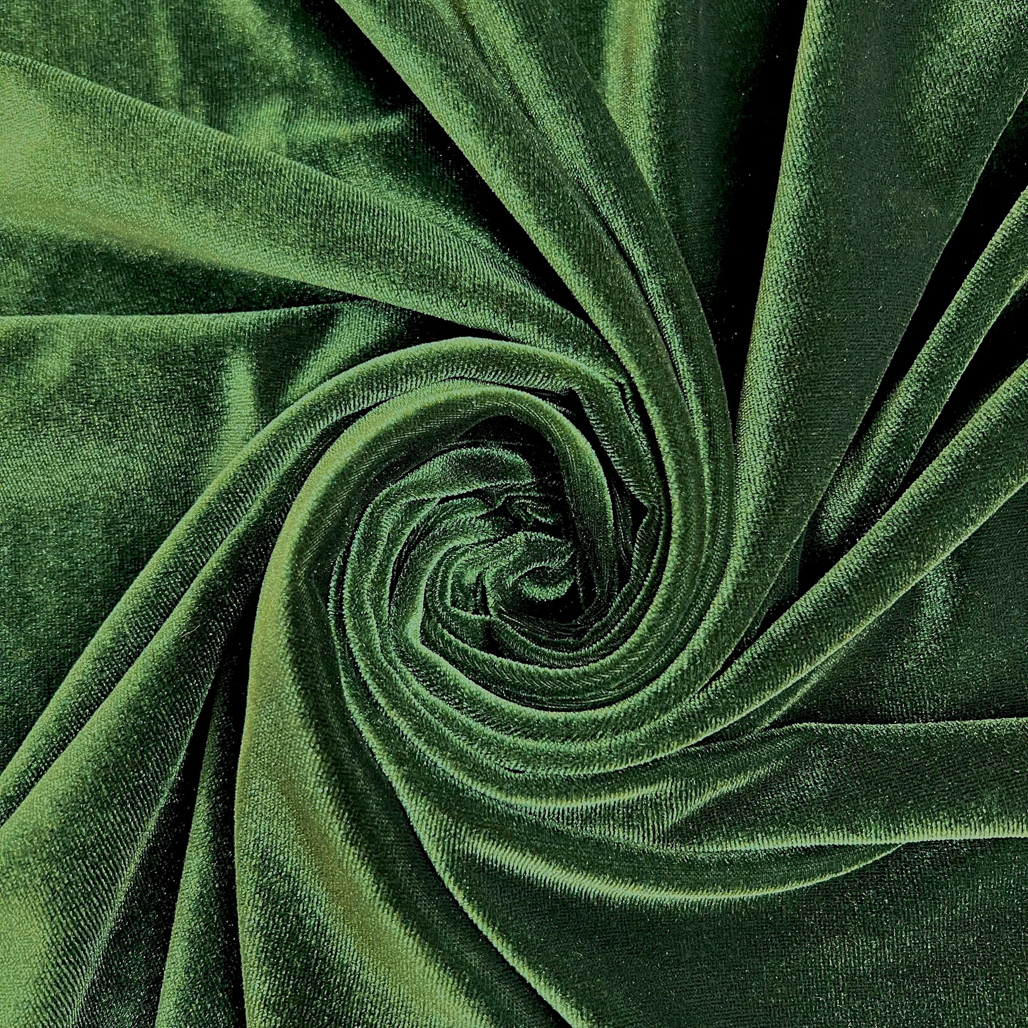 Princess DARK OLIVE GREEN Polyester Spandex Stretch Velvet Fabric for Bows, Head Wraps, Top Knots, Scrunchies, Clothes, Costumes, Crafts