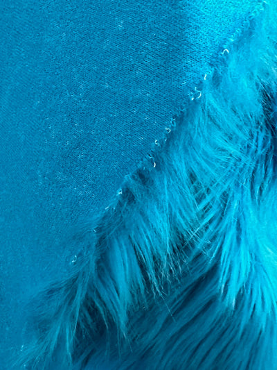 Sasha TURQUOISE Shaggy Long Pile Soft Faux Fur Fabric for Fursuit, Cosplay Costume, Photo Prop, Trim, Throw Pillow, Crafts