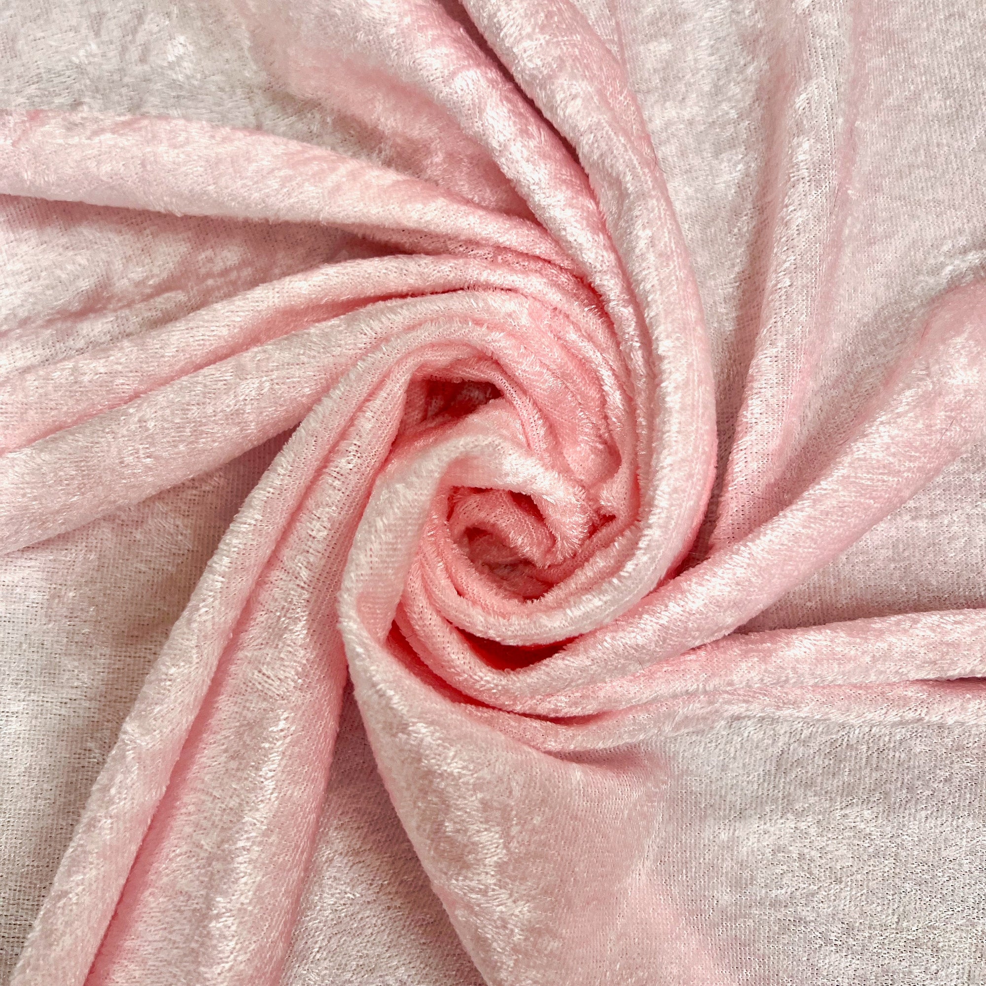 Mya LIGHT PINK Non-Wrinkle Mechanical Stretch Polyester Panne Velvet Fabric by the Yard - 10015
