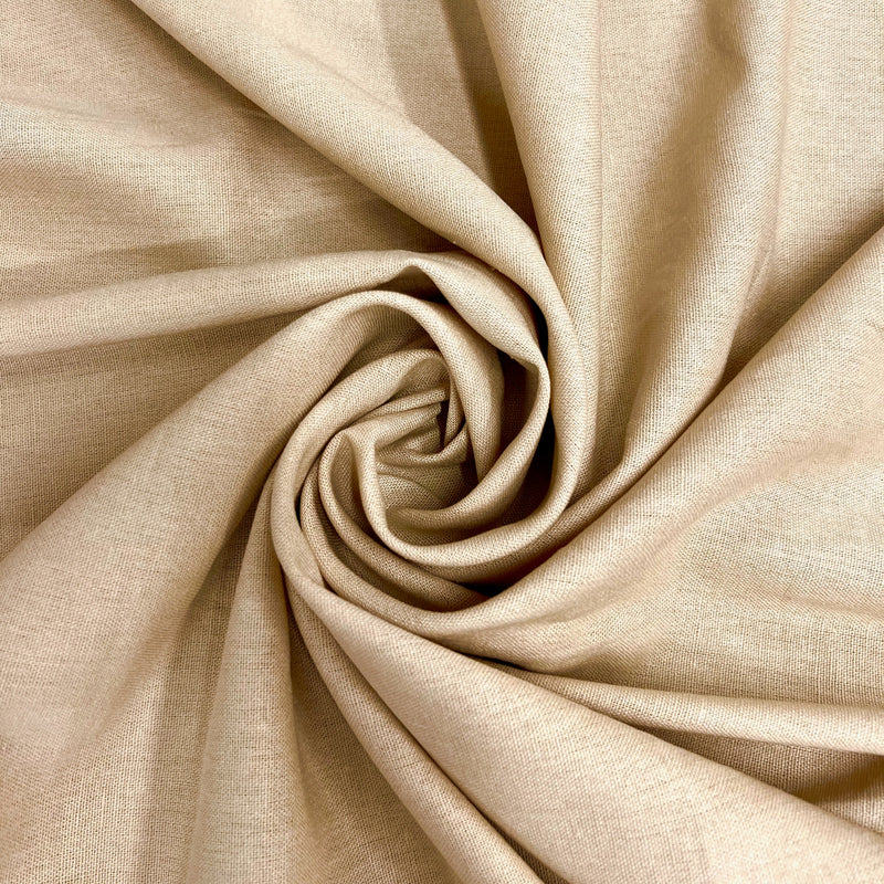 Karla OATMEAL Soft Hand Feel Linen Rayon Fabric by the Yard for Clothes, Costumes, Crafts, etc - 10194