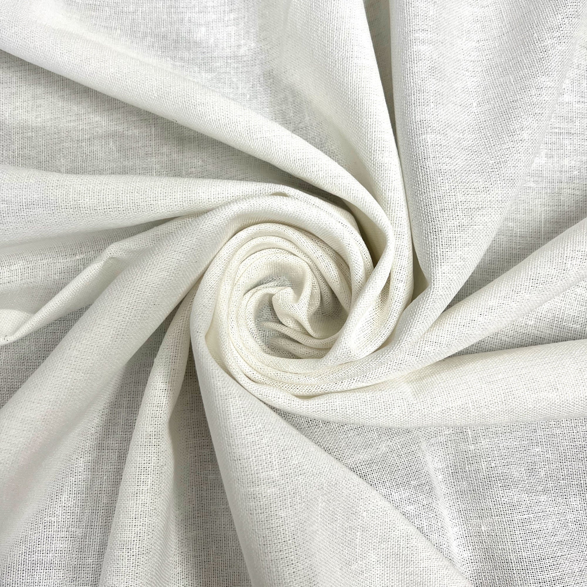 Karla WHITE Soft Hand Feel Linen Rayon Fabric by the Yard for Clothes, Costumes, Crafts, etc - 10194