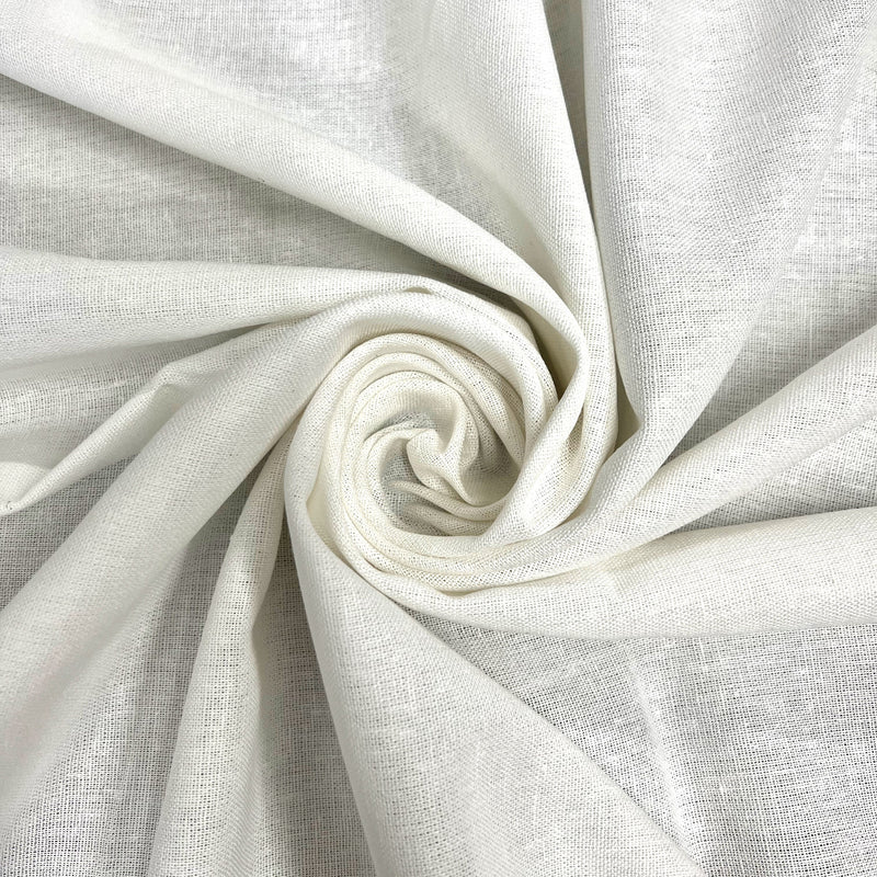 Karla WHITE Soft Hand Feel Linen Rayon Fabric by the Yard for Clothes, Costumes, Crafts, etc - 10194