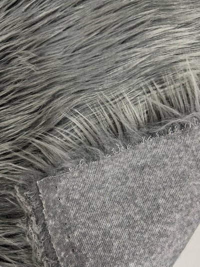Eden GREY Shaggy Long Pile Soft Faux Fur Fabric for Fursuit, Cosplay Costume, Photo Prop, Trim, Throw Pillow, Crafts