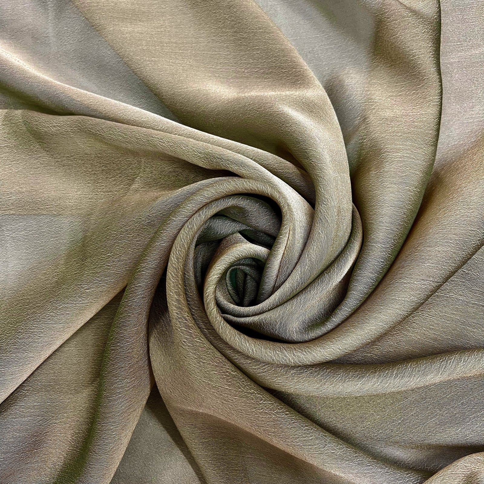 Jolene DARK SAGE/CREAM Polyester Two-Tone Chiffon Fabric by the Yard - 10135