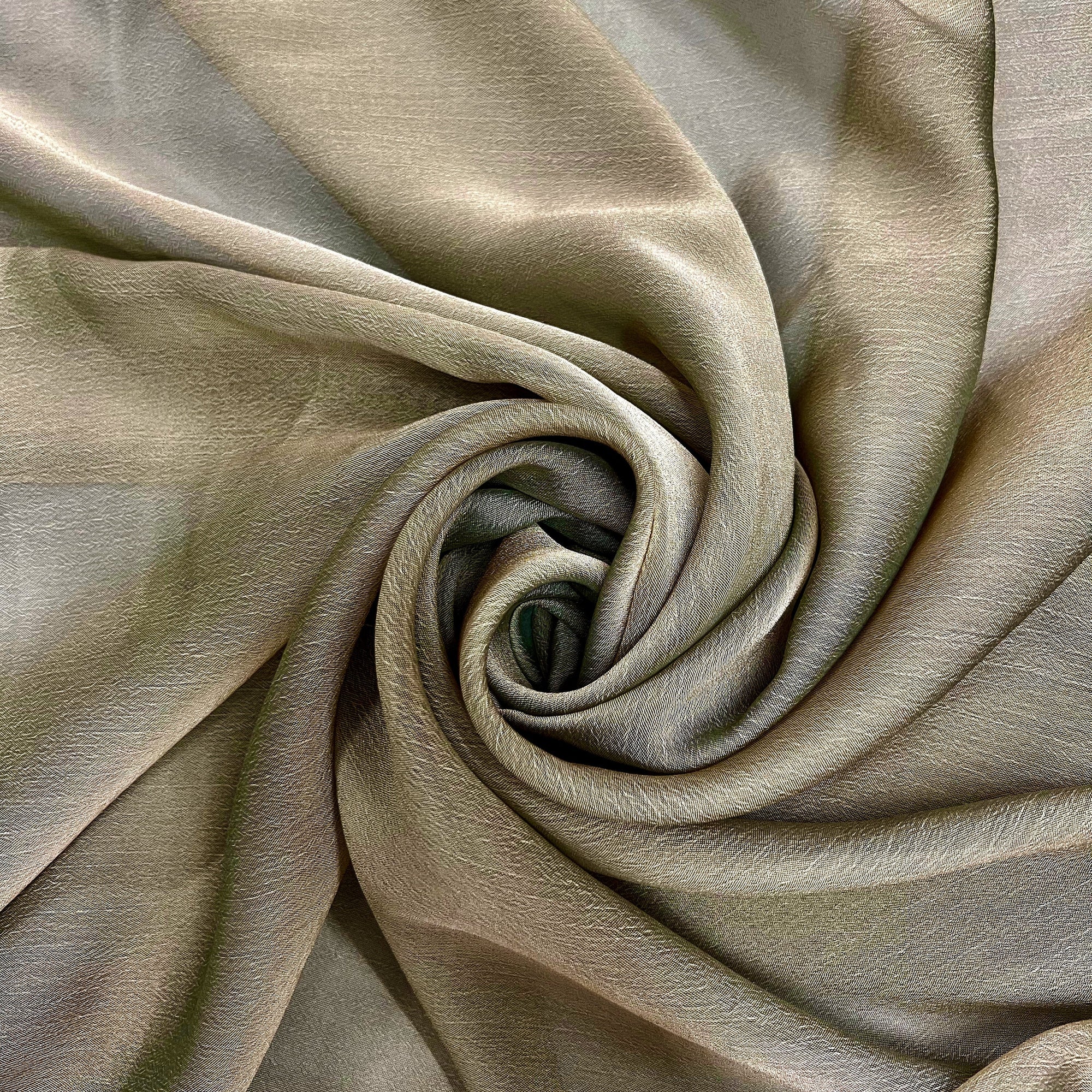 Jolene DARK SAGE/CREAM Polyester Two-Tone Chiffon Fabric by the Yard - 10135