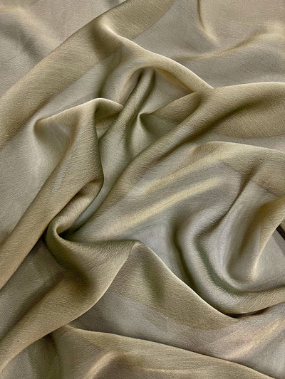 Jolene DARK SAGE/CREAM Polyester Two-Tone Chiffon Fabric by the Yard - 10135