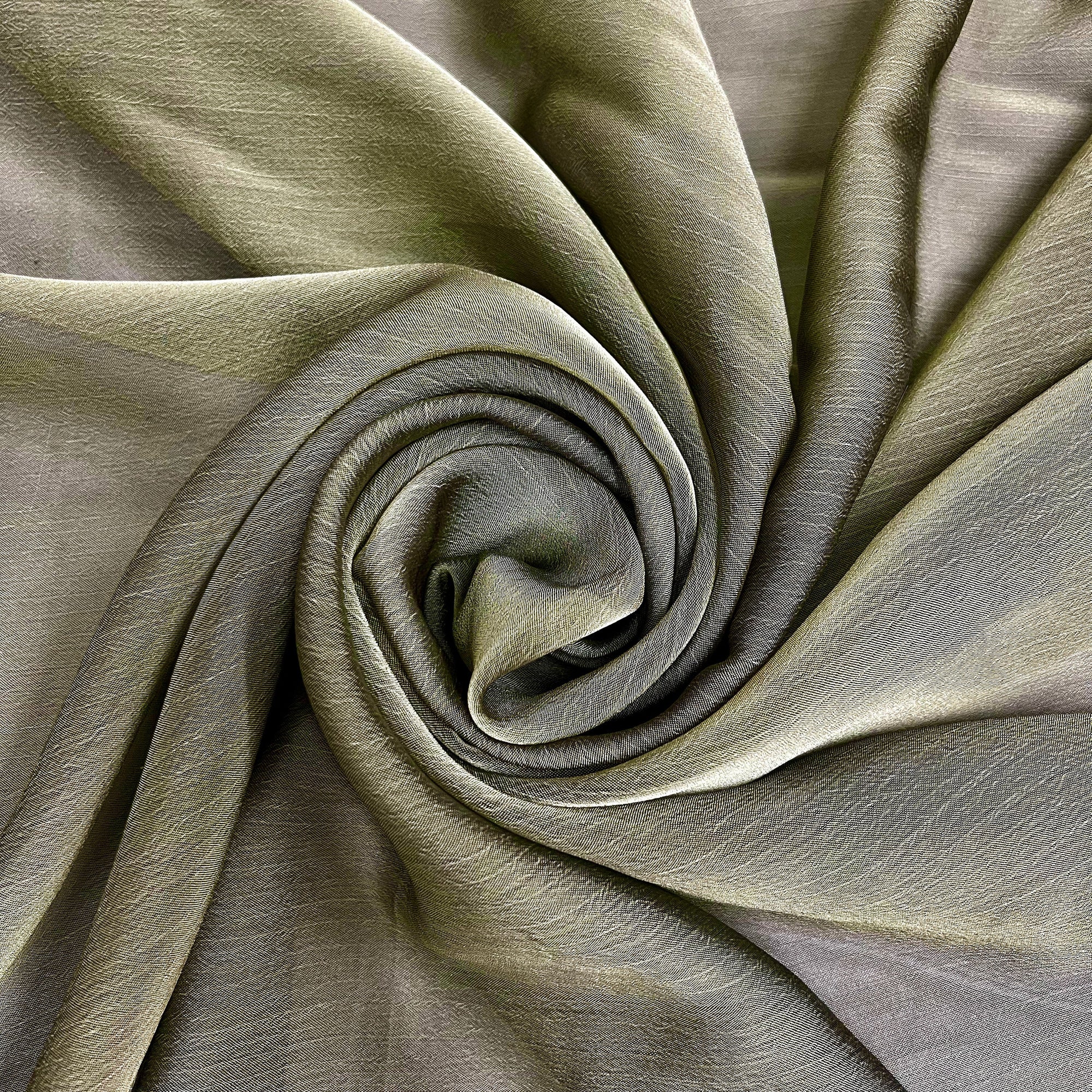 Jolene DARK SAGE Polyester Two-Tone Chiffon Fabric by the Yard - 10135