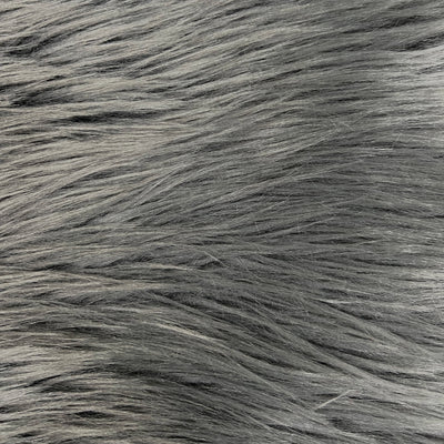 Eden GREY Shaggy Long Pile Soft Faux Fur Fabric for Fursuit, Cosplay Costume, Photo Prop, Trim, Throw Pillow, Crafts