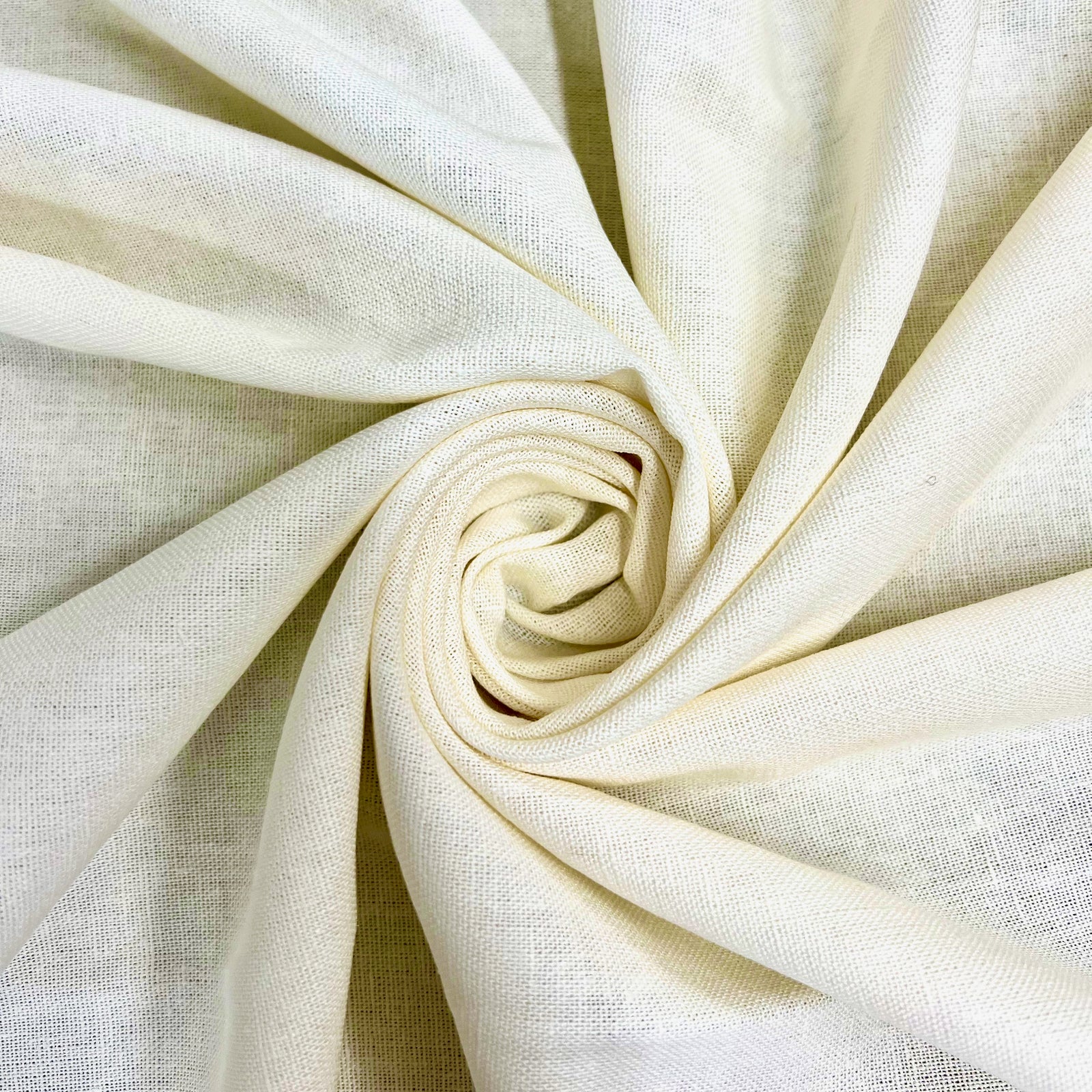 Karla IVORY Soft Hand Feel Linen Rayon Fabric by the Yard for Clothes, Costumes, Crafts, etc - 10194