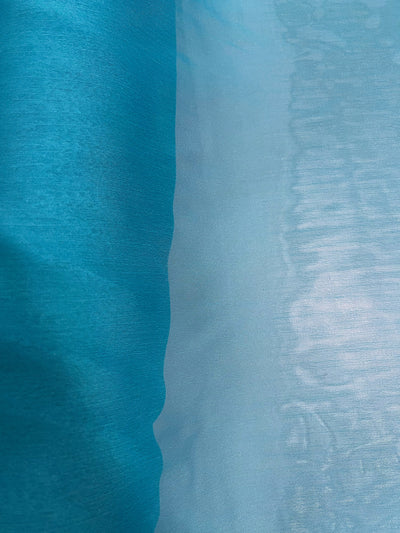 Jolene CRYSTAL TEAL Polyester Two-Tone Chiffon Fabric by the Yard - 10135
