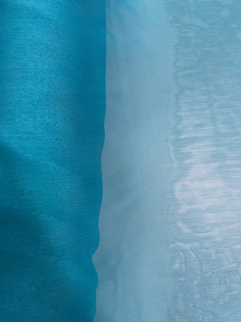 Jolene CRYSTAL TEAL Polyester Two-Tone Chiffon Fabric by the Yard - 10135
