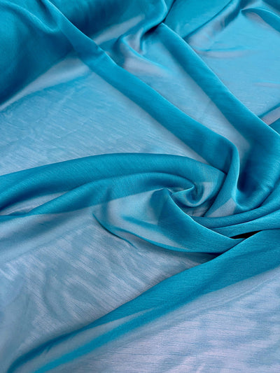 Jolene CRYSTAL TEAL Polyester Two-Tone Chiffon Fabric by the Yard - 10135